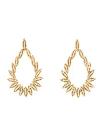 Pre-owned Carla Amorim 18k 1.80ctw Diamond Chama Drop Earrings In Multi