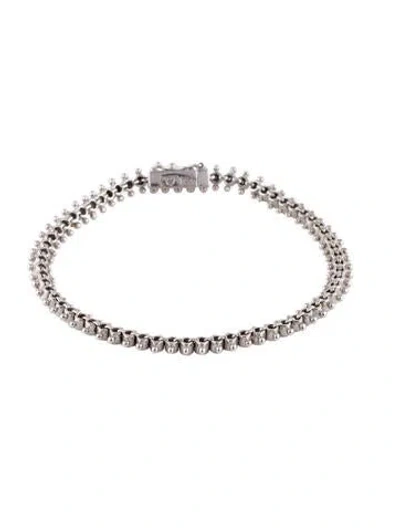 Pre-owned Carla Amorim 18k Diamond Tennis Link Bracelet In Multi