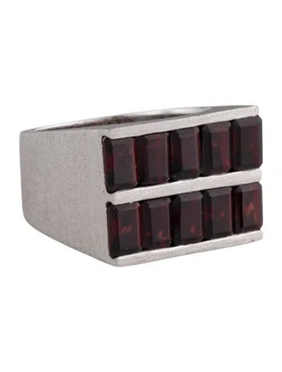 Pre-owned Carla Amorim 18k Garnet Cocktail Ring In Multi