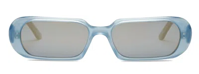 Carla Colour Ovale Sunglasses In Luminous Light Blue In Multi