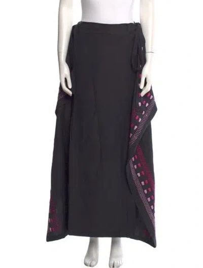 Pre-owned Carla Fernandez Linen Wide Leg Pants In Gray