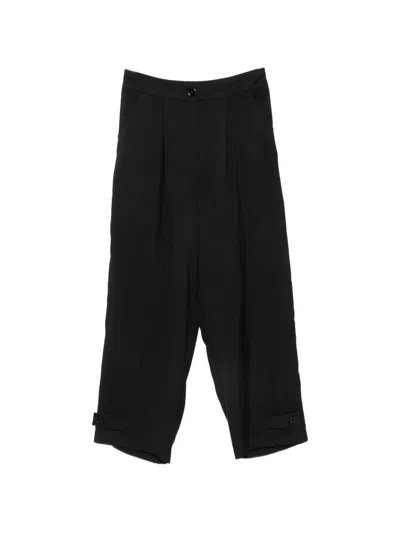 Carla G. Button-cuff Panelled Trousers In Black