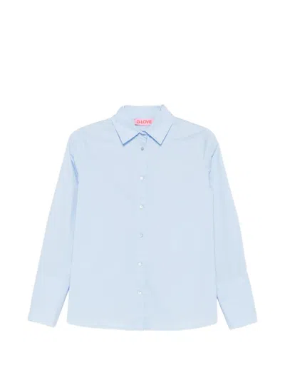 Carla G. Button-down Long-sleeved Shirt In Blue