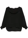 Carla G. Cowl Neck Blouse In Black