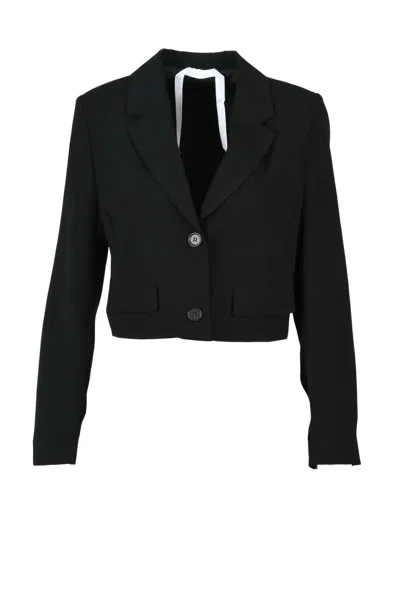 Carla G. Lined Polyester Bolero - Black