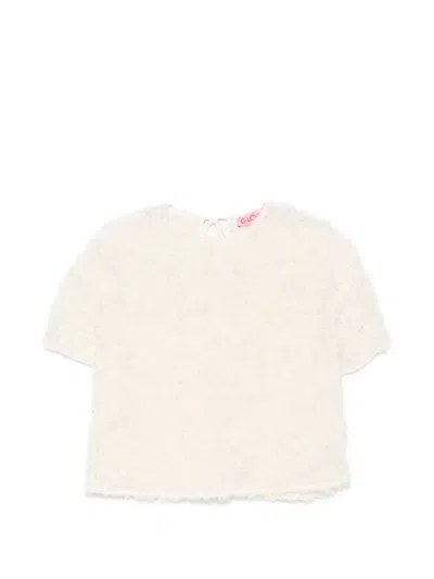 Carla G. Muir Feather-effect Short-sleeve Top In Multi