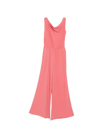 Carla G. One-shoulder Wide-leg Jumpsuit In Pink