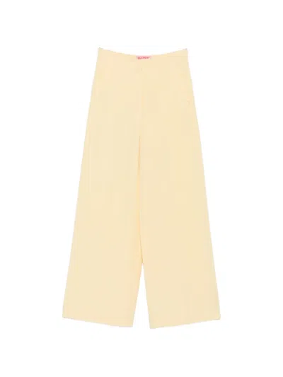Carla G. Pressed-crease Palazzo Pants In Yellow