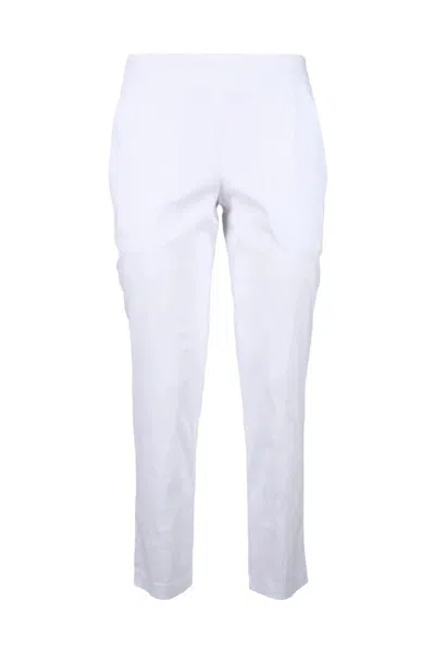 Carla G. Straight-leg Trousers With Elasticated Back Waistband In White