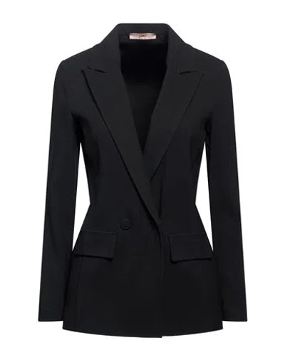 Carla G. Woman Blazer Black Size 10 Acetate, Viscose, Elastane
