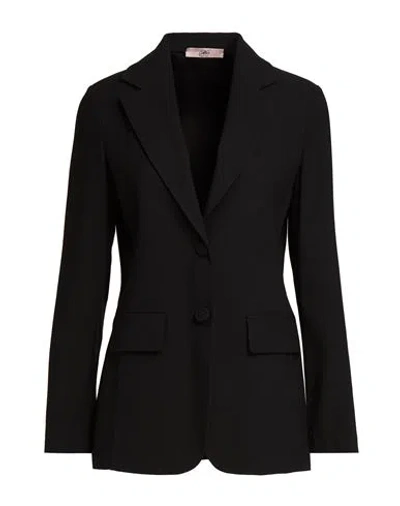 Carla G. Woman Blazer Black Size 10 Acetate, Viscose, Elastane