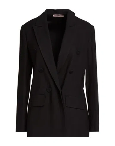 Carla G. Woman Blazer Black Size 10 Acetate, Viscose, Elastane