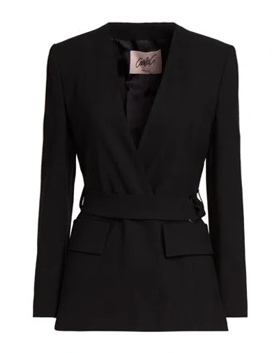 Carla G. Woman Blazer Black Size 10 Acetate, Viscose, Elastane