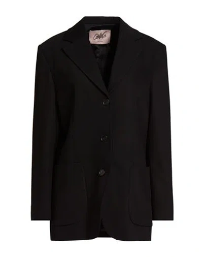 Carla G. Woman Blazer Black Size 10 Polyester, Viscose, Elastane