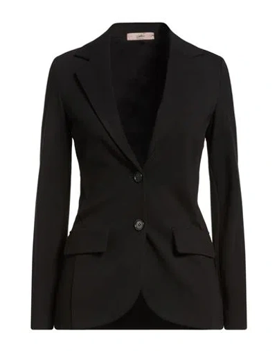 Carla G. Woman Blazer Black Size 2 Viscose, Polyamide, Elastane