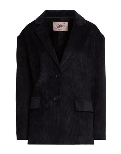 Carla G. Woman Blazer Black Size 8 Polyester, Polyamide, Elastane
