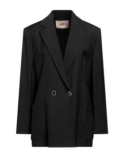 Carla G. Woman Blazer Black Size 8 Viscose