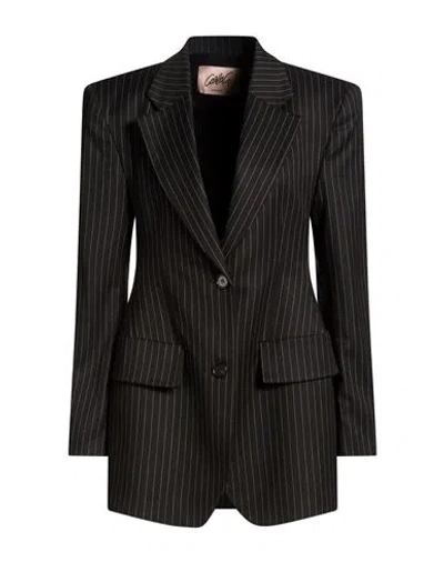 Carla G. Woman Blazer Black Size 8 Viscose, Polyester, Virgin Wool, Elastane