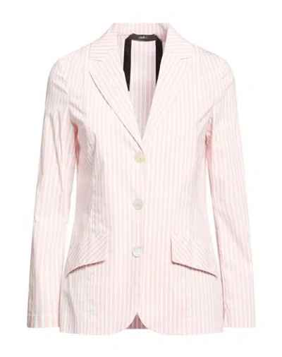 Carla G. Woman Blazer Light Pink Size 4 Cotton, Polyamide, Elastane