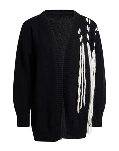 Carla G. Woman Cardigan Black Size 6 Polyacrylic, Alpaca Wool, Polyamide, Polyester
