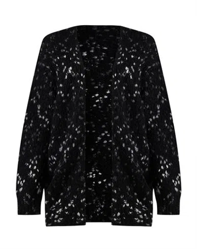 Carla G. Woman Cardigan Black Size 6 Polyacrylic, Wool, Alpaca Wool, Polyamide