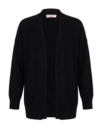 Carla G. Woman Cardigan Black Size 8 Polyacrylic, Alpaca Wool, Polyamide, Polyester In Animal Print