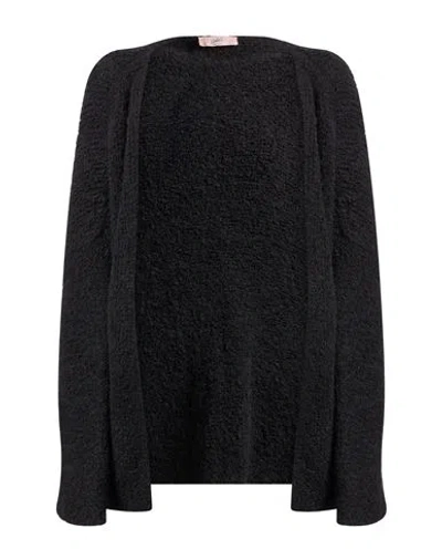 Carla G. Woman Cardigan Black Size 8 Polyacrylic, Wool, Polyamide, Alpaca Wool, Elastane