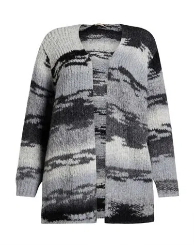 Carla G. Woman Cardigan Grey Size 6 Wool, Polyacrylic, Alpaca Wool, Polyamide In Gray