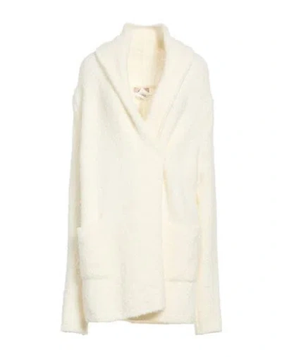 Carla G. Woman Cardigan Ivory Size 8 Polyacrylic, Wool, Polyamide, Alpaca Wool, Elastane In White