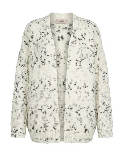 Carla G. Woman Cardigan White Size 6 Polyacrylic, Wool, Alpaca Wool, Polyamide