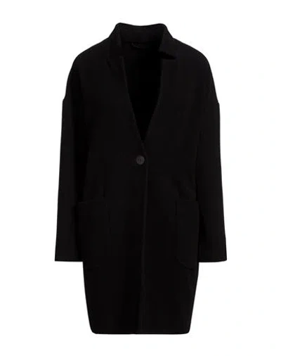 Carla G. Woman Coat Black Size 10 Virgin Wool, Polyamide