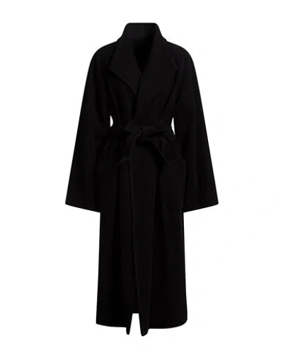 Carla G. Woman Coat Black Size 10 Virgin Wool, Polyamide