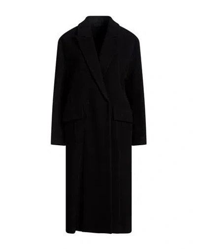 Carla G. Woman Coat Black Size 8 Virgin Wool, Polyamide