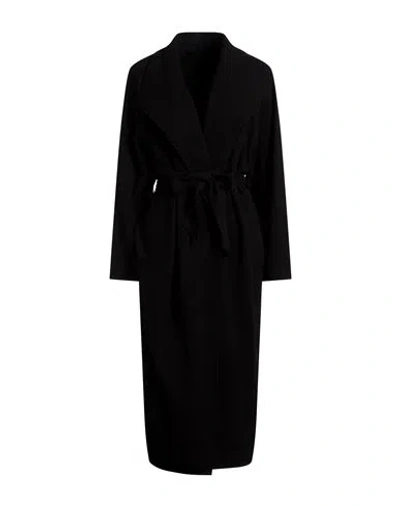 Carla G. Woman Coat Black Size 8 Wool, Polyamide