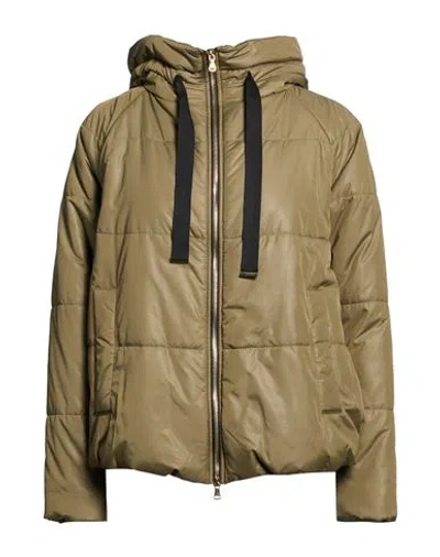 Carla G. Woman Jacket Military Green Size 10 Polyamide, Polyester