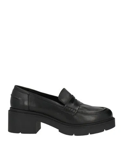 Carla G. Woman Loafers Black Size 8 Leather