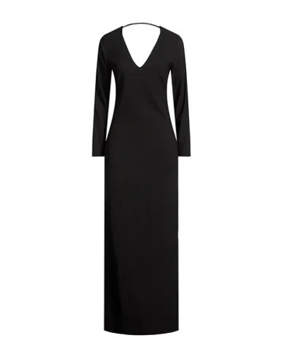 Carla G. Woman Maxi Dress Black Size 10 Acetate, Viscose, Elastane