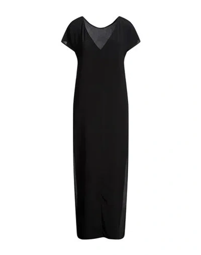 Carla G. Woman Maxi Dress Black Size 4 Acetate, Silk