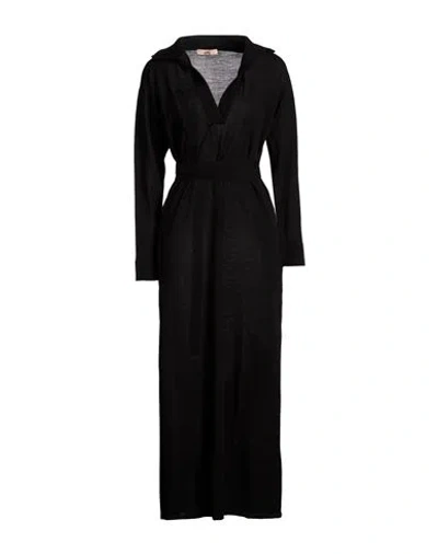Carla G. Woman Maxi Dress Black Size 8 Merino Wool