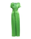 Carla G. Woman Maxi Dress Lime Green Size 6 Acetate, Viscose, Elastane In Green