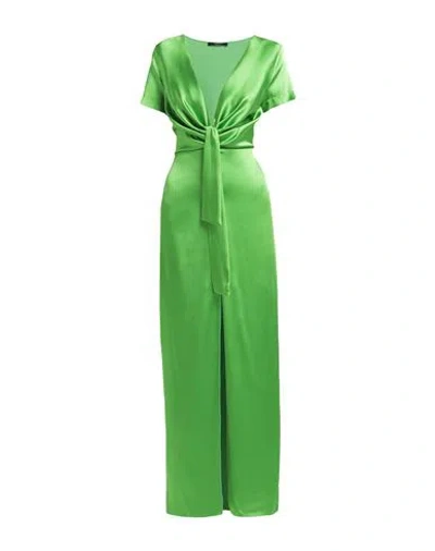 Carla G. Woman Maxi Dress Lime Green Size 6 Acetate, Viscose, Elastane