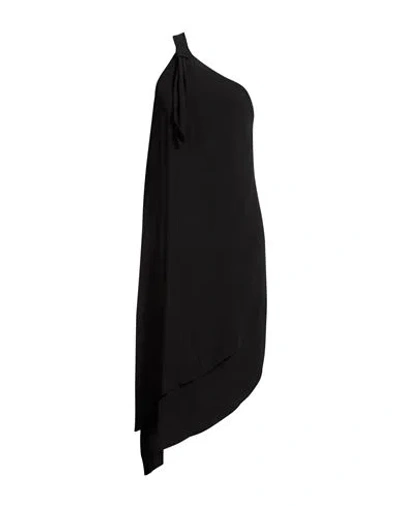 Carla G. Woman Midi Dress Black Size 6 Acetate, Silk