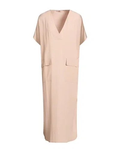 Carla G. Woman Midi Dress Blush Size 6 Acetate, Silk In Pink