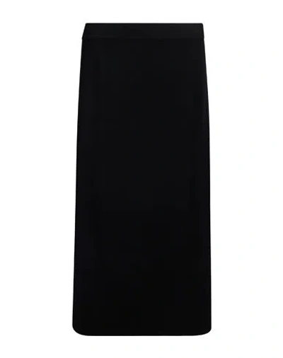Carla G. Woman Midi Skirt Black Size 8 Viscose, Polyester, Nylon