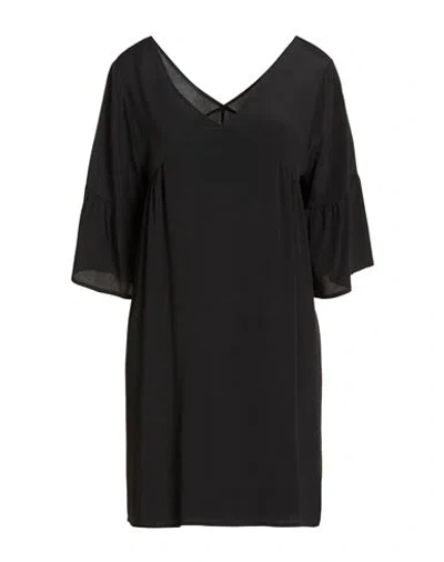Carla G. Woman Mini Dress Black Size 6 Acetate, Silk
