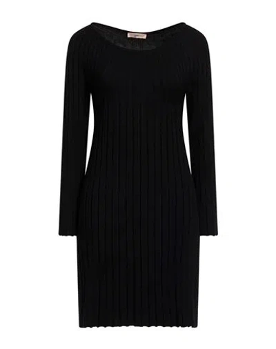 Carla G. Woman Mini Dress Black Size 6 Viscose, Polyester, Polyamide