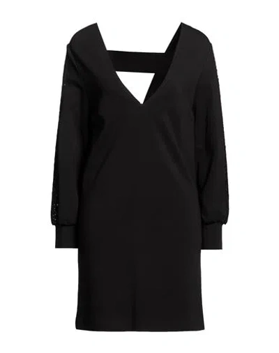 Carla G. Woman Mini Dress Black Size 8 Viscose, Polyamide, Elastane