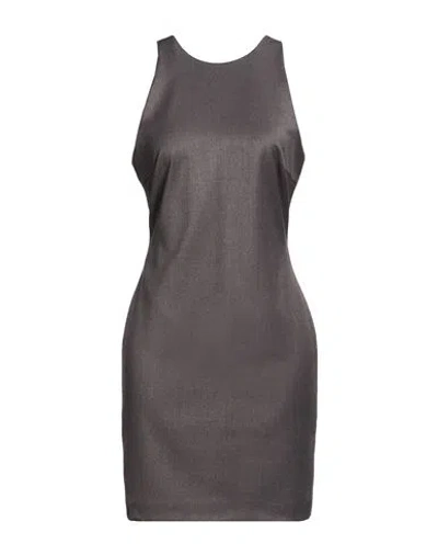 Carla G. Woman Mini Dress Charcoal Size 8 Polyester, Viscose, Elastane In Gray