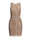 Carla G. Short Dresses In Beige