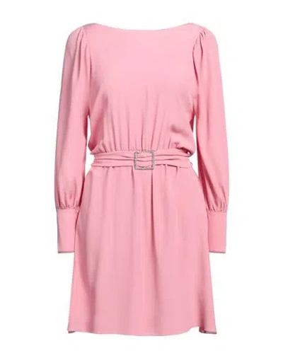 Carla G. Woman Mini Dress Pink Size 6 Acetate, Silk